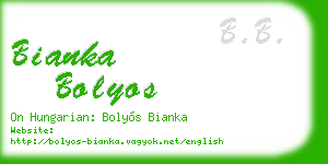 bianka bolyos business card
